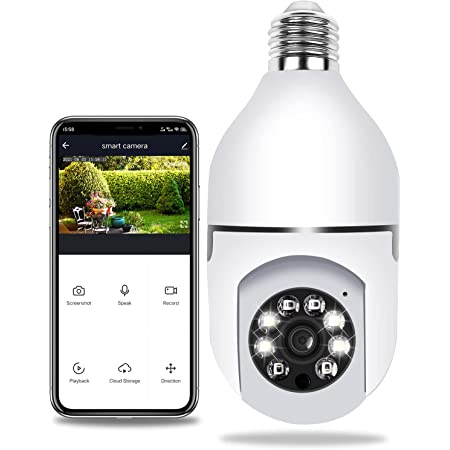 Speed-x Bulb Camera 1080p Wifi 360 Degree Panoramic Night Vision