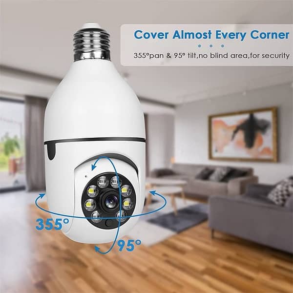 Speed-x Bulb Camera 1080p Wifi 360 Degree Panoramic Night Vision